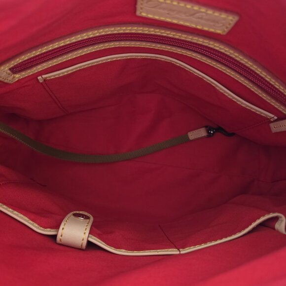 Dooney & Bourke Croco Embossed Leather Hobo Shoulder Bag Ivory Tan Trim - Picture 5 of 16